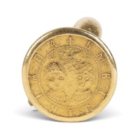 Bague massive avec tchervonets (ducat) au double portrait d'Ivan V et de Pierre I sous la régence de Sophia Alexeïevna (1662-1689) de la propriété familiale des comtes Zubov