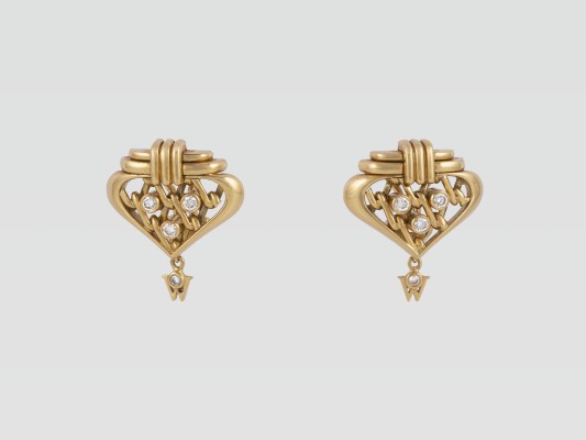 Auction <br>PAAR OHRSTECKER 'WELLENDORFF'