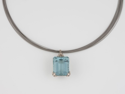Bild AQUAMARIN-ANHÄNGER MIT KETTE