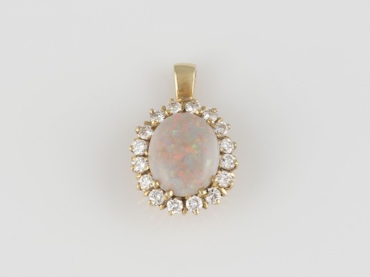Picture OPAL-ANHÄNGER MIT DIAMANTEN