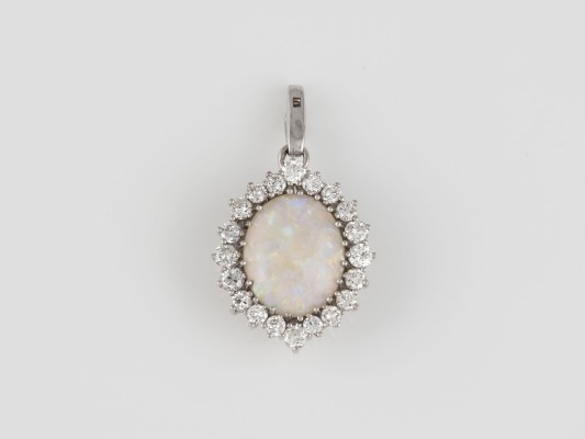 Picture OPAL-ANHÄNGER MIT DIAMANTBESATZ