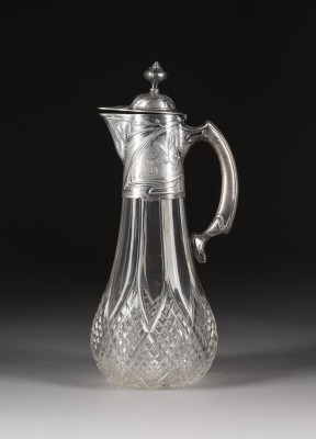 Auktion <br>JUGENDSTIL-KARAFFE MIT SILBERMONTIERUNG