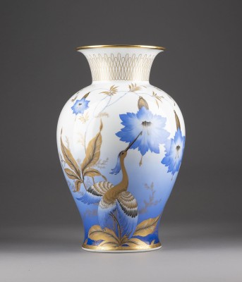 Bild GROSSE VASE MIT KRANICH