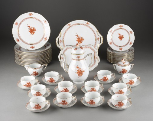 Bild 41-TEILIGES KAFFEESERVICE 'APPONYI ORANGE'