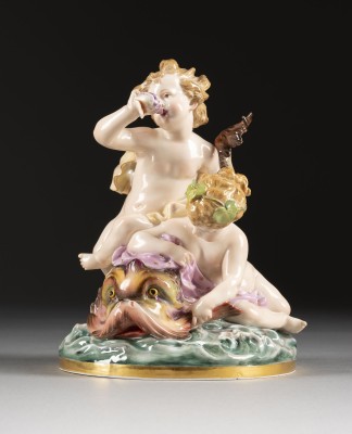 Bild AMORETTEN AUF DELPHIN