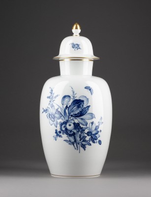 Picture GROSSE DECKELVASE 'BLAUE BLUME'