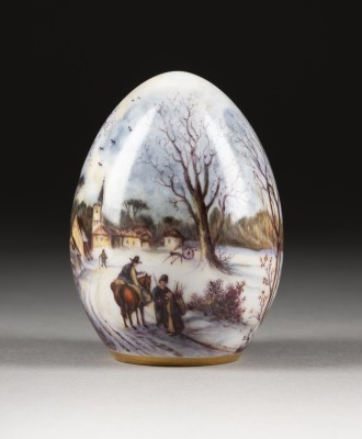 Auction <br>PORZELLAN-EI MIT WINTERLANDSCHAFT