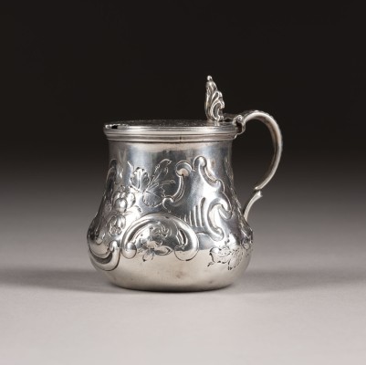 Bild SENFTÖPFCHEN MIT BLUMENDEKOR