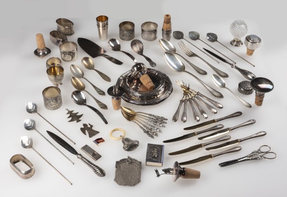 Picture SAMMLUNG VON 78 SILBEROBJEKTEN UND BESTECKTEILEN