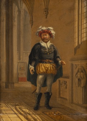 Auktion <br>Edelmann im Kircheninterieur