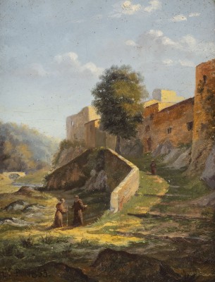 Auktion <br>An der Klostermauer (1855)