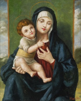 Auktion <br>Madonna mit Kind, nach Giovanni Bellini