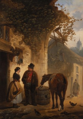 Auktion <br>Szene vor dem Wirtshaus