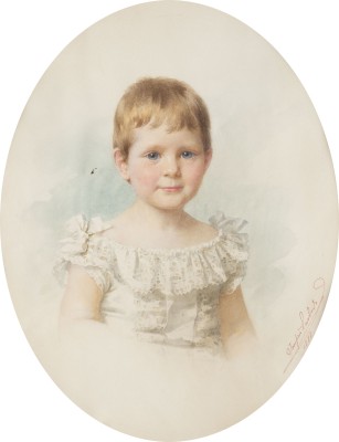 Auction <br>Porträts eines Jungen und eines Mädchens (1888)