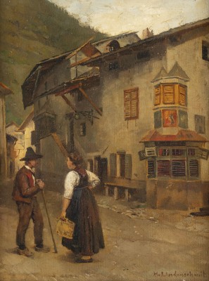 Auktion <br>Zwei Personen auf einer Stadtstraße