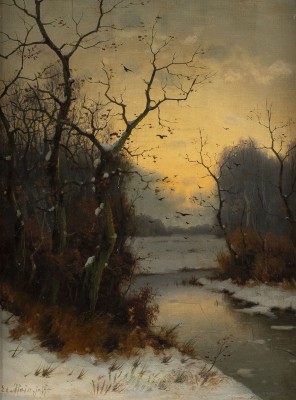 Auction <br>Abendstimmung im Winterwald
