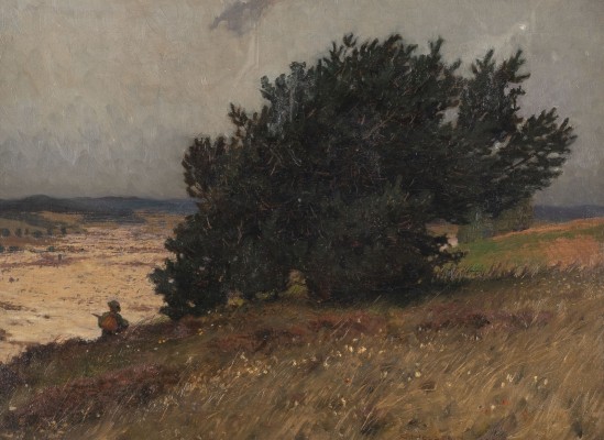 Auktion <br>Landschaft mit Jäger
