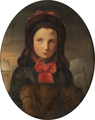 Auction <br>Mädchen mit Pelzmütze und Muff