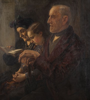Auction <br>Familie bei einem Gottesdienst (1938)
