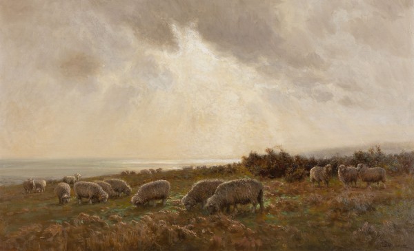 Auktion <br>Weidende Schafherde