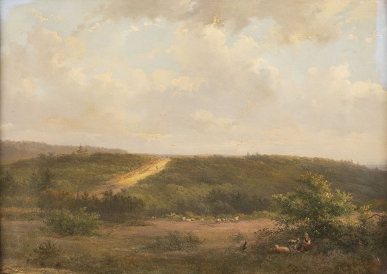 Auktion <br>Sommerlandschaft mit ruhender Hirtin