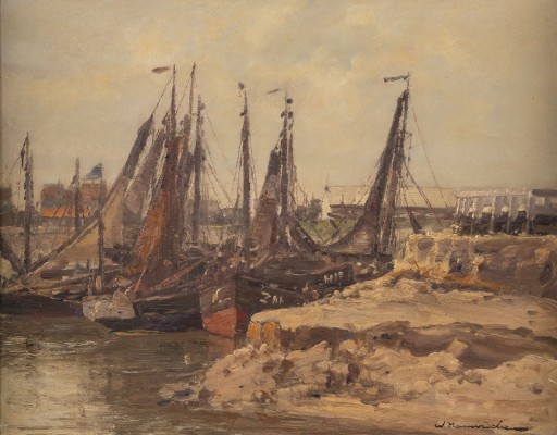 Auktion <br>Segelboote. Wohl Hafen von Nieuwpoort