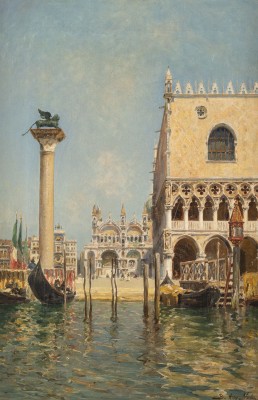 Auction <br>Ansicht der Piazza San Marco vom Canale Grande aus (1898)
