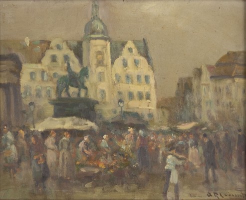 Auktion <br>Markttag vor dem Rathaus in Düsseldorf