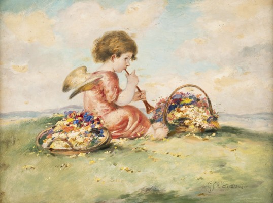Auction <br>'Einsames Engelchen im Frühling'