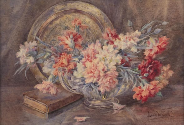 Auktion <br>Nelken in Kristallvase