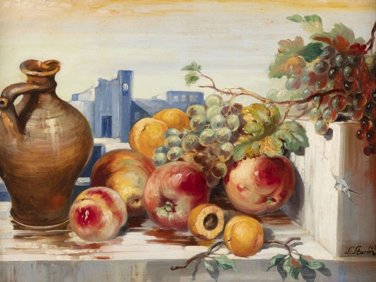 Auktion <br>Stillleben mit Obst und Krug (1931)