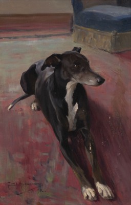 Auction <br>Porträt eines Hundes im Interieur (1892)