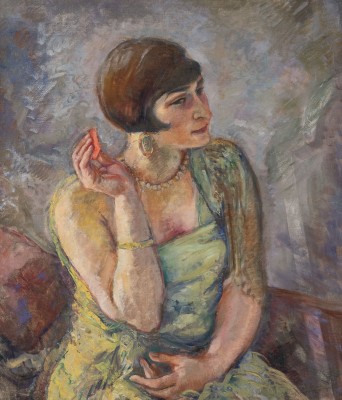 Auction <br>Dame im grünen Kleid