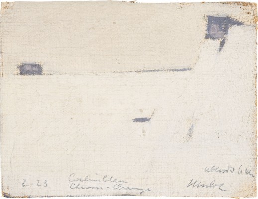 Bild Ölstudie zu einer abstrakten Komposition oder einem Blick auf schneebedeckte Dächer (1923)