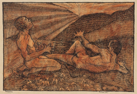 Auktion <br>Konvolut von 15 Studien und allegorischen Motiven, darunter 'Beethoven', 'Jupiter', 'Sturm', 'Erwachen'