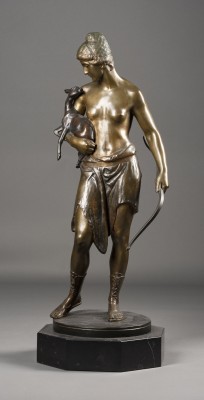 Auktion <br>JAGDGÖTTIN DIANA MIT REH