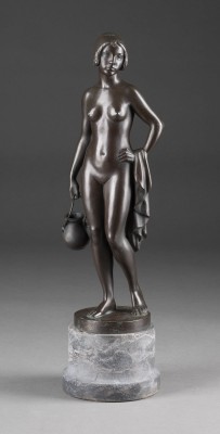 Bild FRAUENAKT MIT GEFÄSS UND TUCH