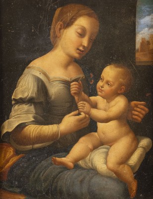 Auktion <br>MADONNA MIT DEN NELKEN