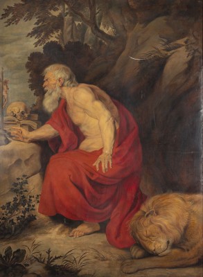 Auktion <br>MONUMENTALES BILDWERK: DER HEILIGE HIERONYMUS