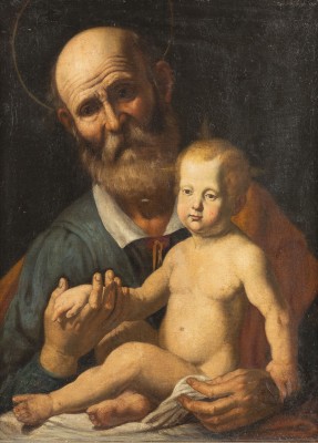 Auktion <br>DER HEILIGE JOSEPH MIT DEM CHRISTUSKIND