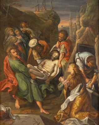 Auktion <br>GRABLEGUNG UND BEWEINUNG CHRISTI