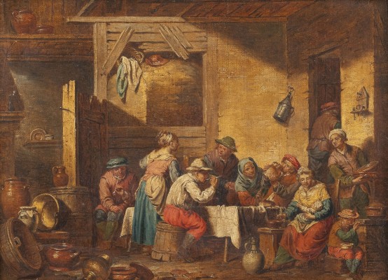 Auktion <br>BAUERNINTERIEUR MIT FESTLICHEM TRINKGELAGE