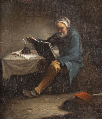 Auction <br>GELEHRTER BEIM STUDIEREN AM TISCH