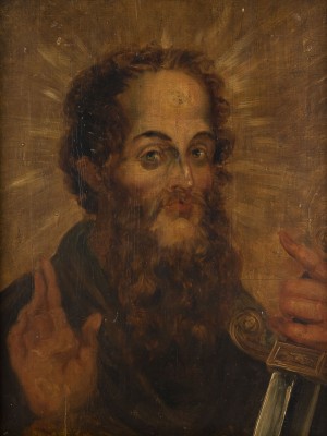 Auktion <br>DER HEILIGE PAULUS MIT SCHWERT UND SEGENSGRUSS