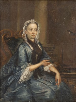 Auktion <br>BILDNIS EINER ADLIGEN DAME MIT VOGEL