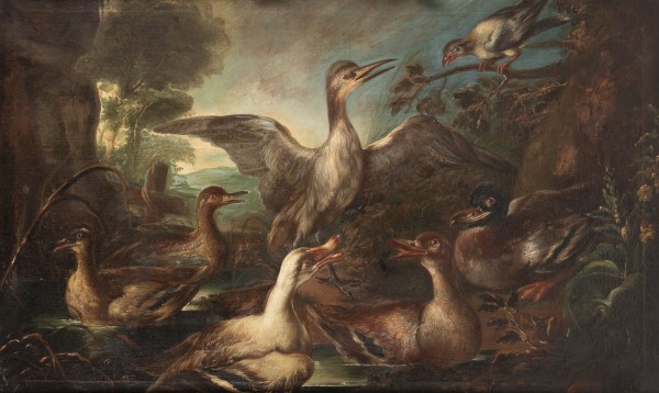 Auktion <br>ENTEN UND WASSERVÖGEL AM SEEUFER