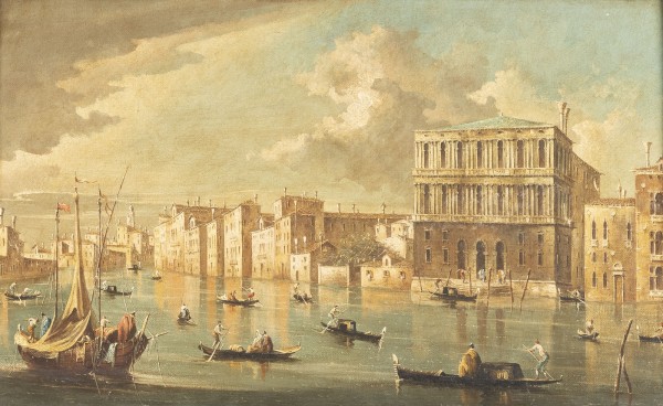 Auktion <br>VENEDIG MIT BLICK IN DEN CANALE GRANDE MIT BOOTEN UND GONDELN
