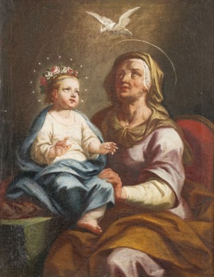 Auktion <br>HEILIGE ANNA UND DAS KIND MARIA MIT DEM HEILIGEN GEIST