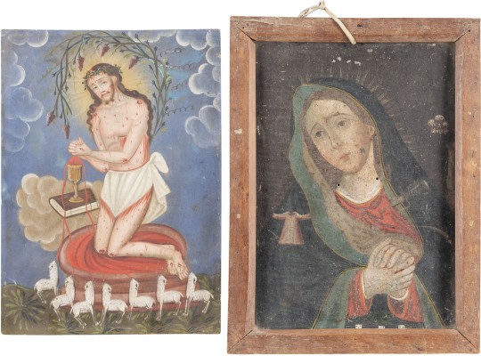 Auction <br>GRUPPE VON VIER GEMÄLDEN: ADDORIERENDE MADONNA, FRANZISKUS MIT DEM KINDE, MADONNA MIT DEM KIND UND CHRISTUS ALS SCHMERZENSMANN