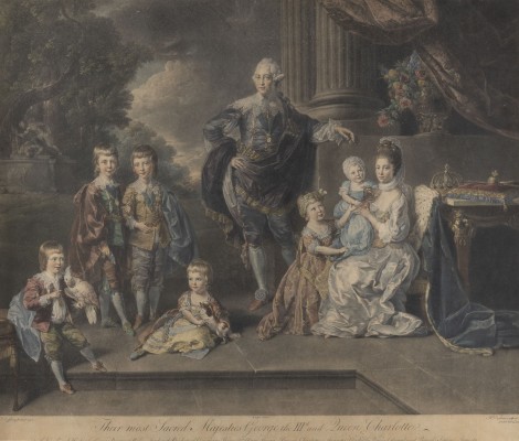 Auktion <br>'THEIR MOST SACRED MAJESTIES GEORGE THE IIID AND QUEEN CHARLOTTE (...)' (NACH JOHANN JOSEPH ZOFFANY - 1771)